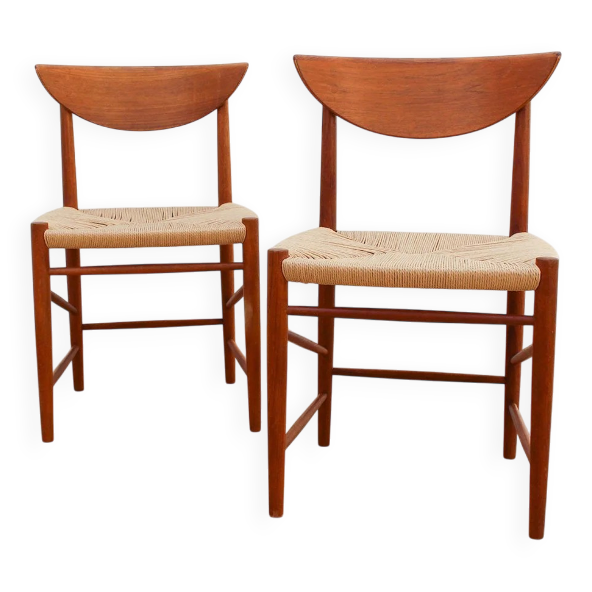 Ensemble de 2 chaises en teck par Peter Hvidt et Orla-Molgaard Nielsen