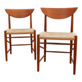 Ensemble de 2 chaises en teck par Peter Hvidt & Orla-Molgaard Nielsen