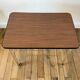 Rolling table vinyl row in formica and gold metal years 60-70