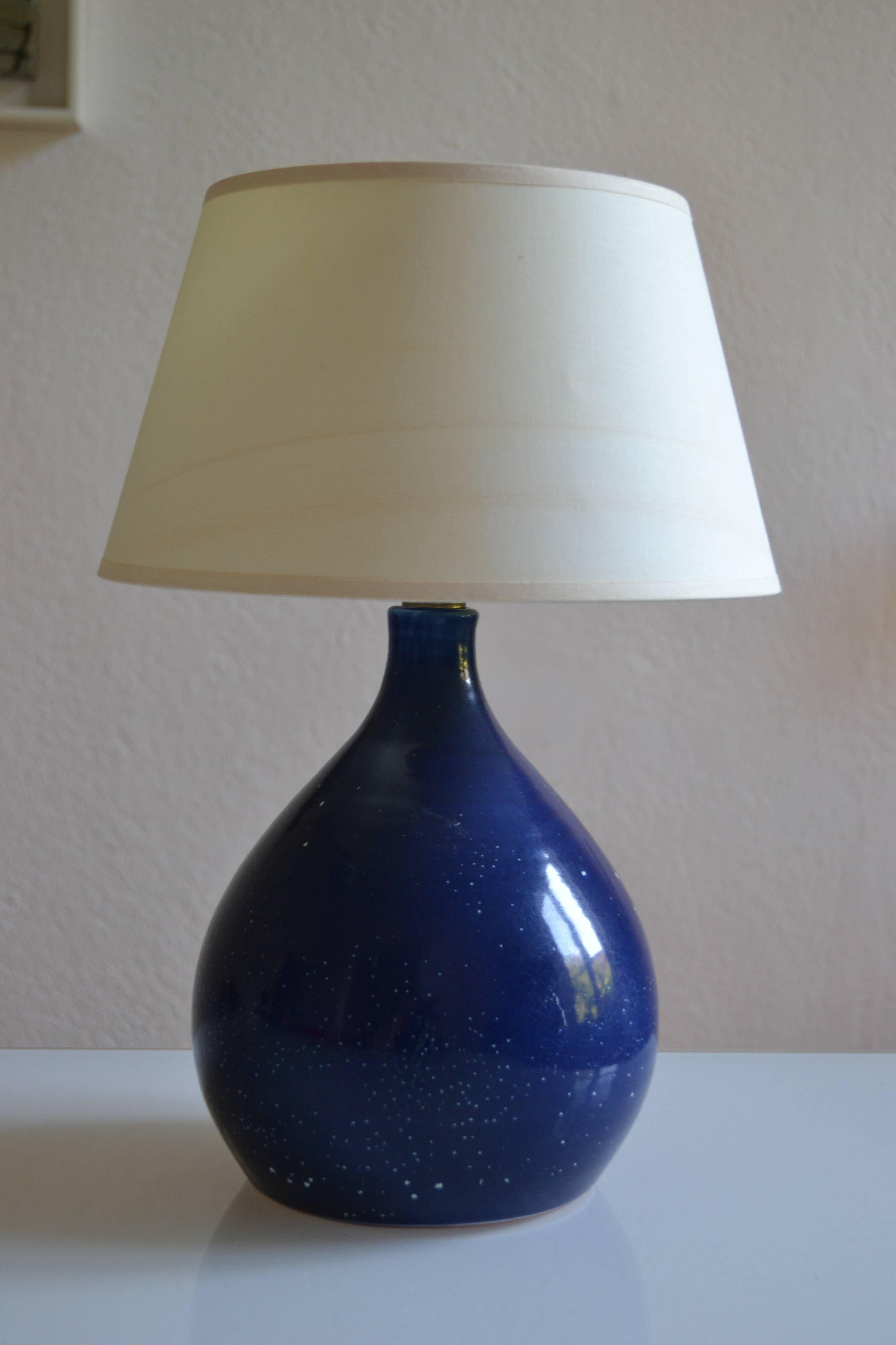 ceramic lamp base modernist France 1970