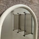 Large vintage mirror in stained white wood