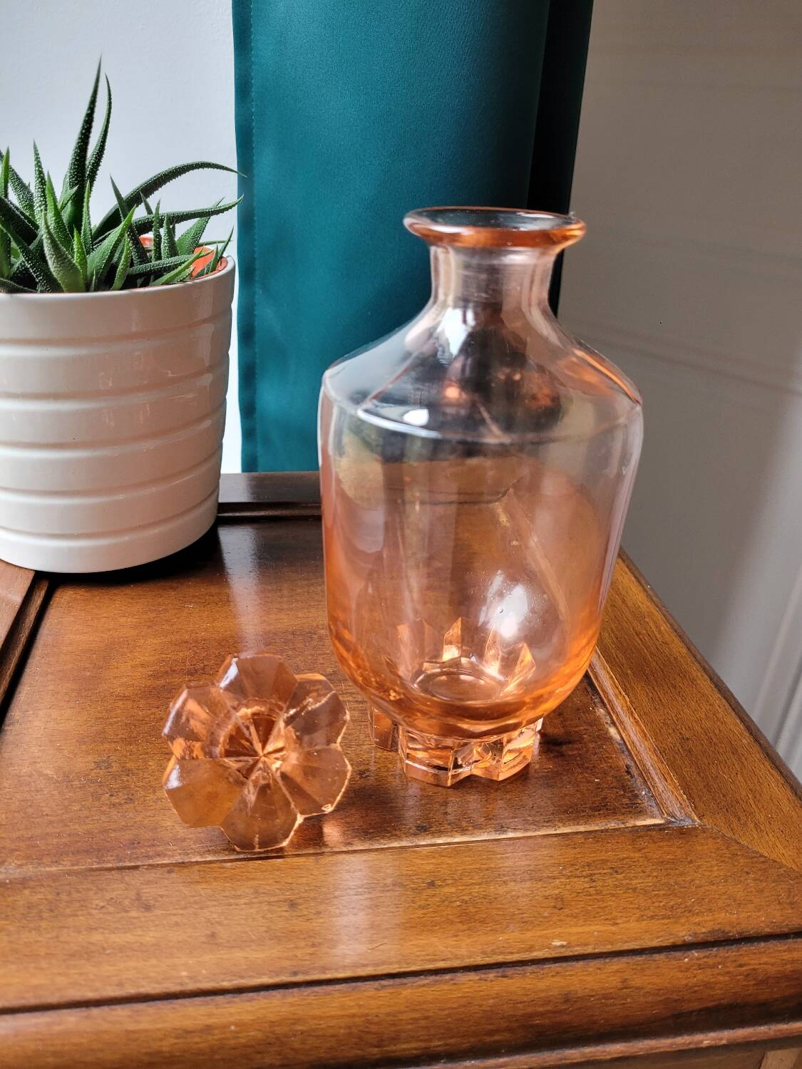 Pink Depression Glass Carafe