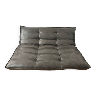 Faux leather sofa