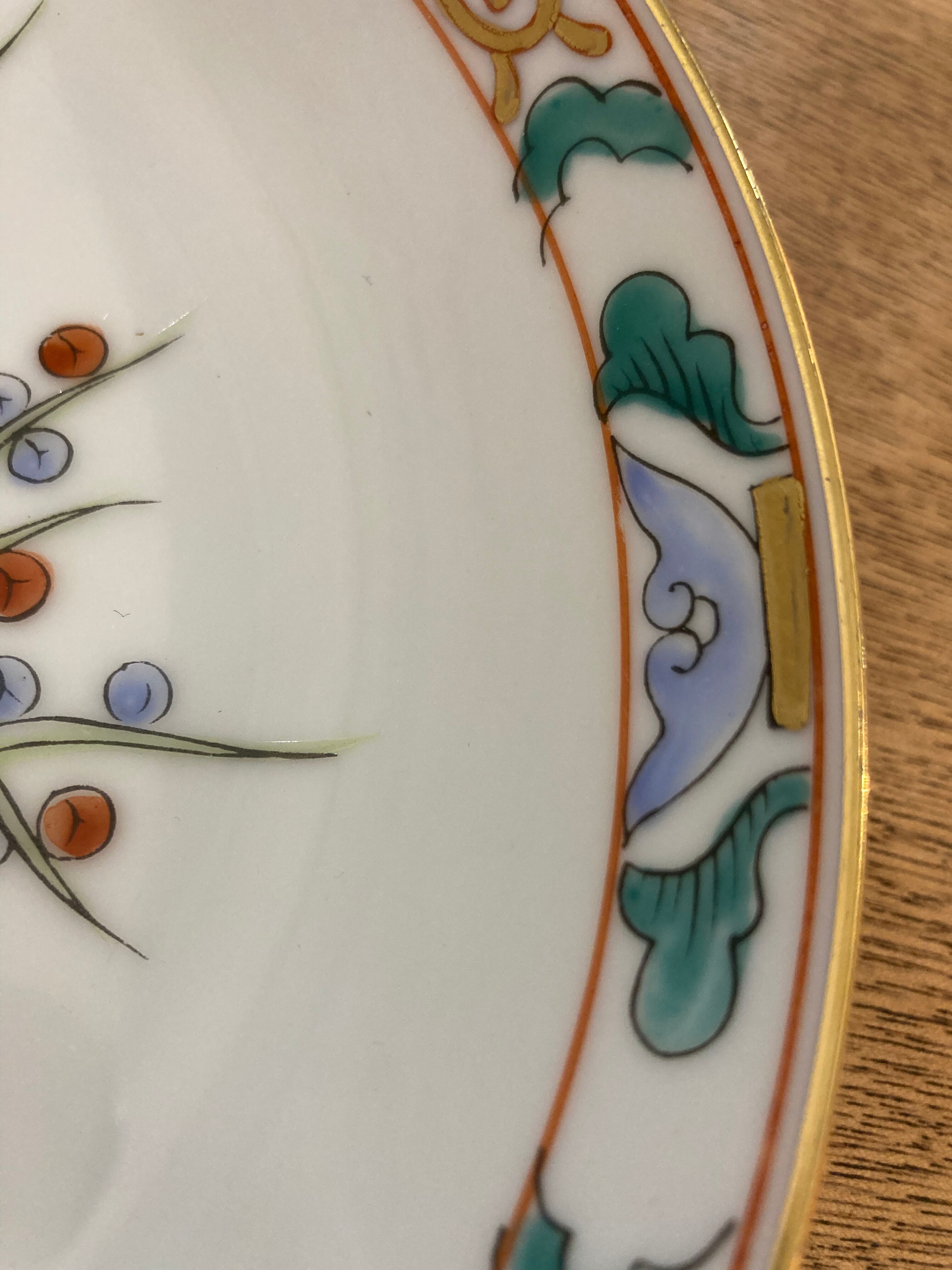 Plate decoration pomegranate porcelain Asia