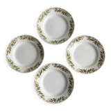 4 ironstone dessert plates