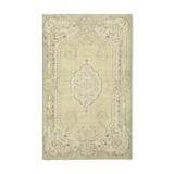 Hand-Knotted Vintage Turkish Beige Rug 186 cm x 313 cm