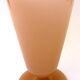 Ancient conical vase on pink soapy opaline feet