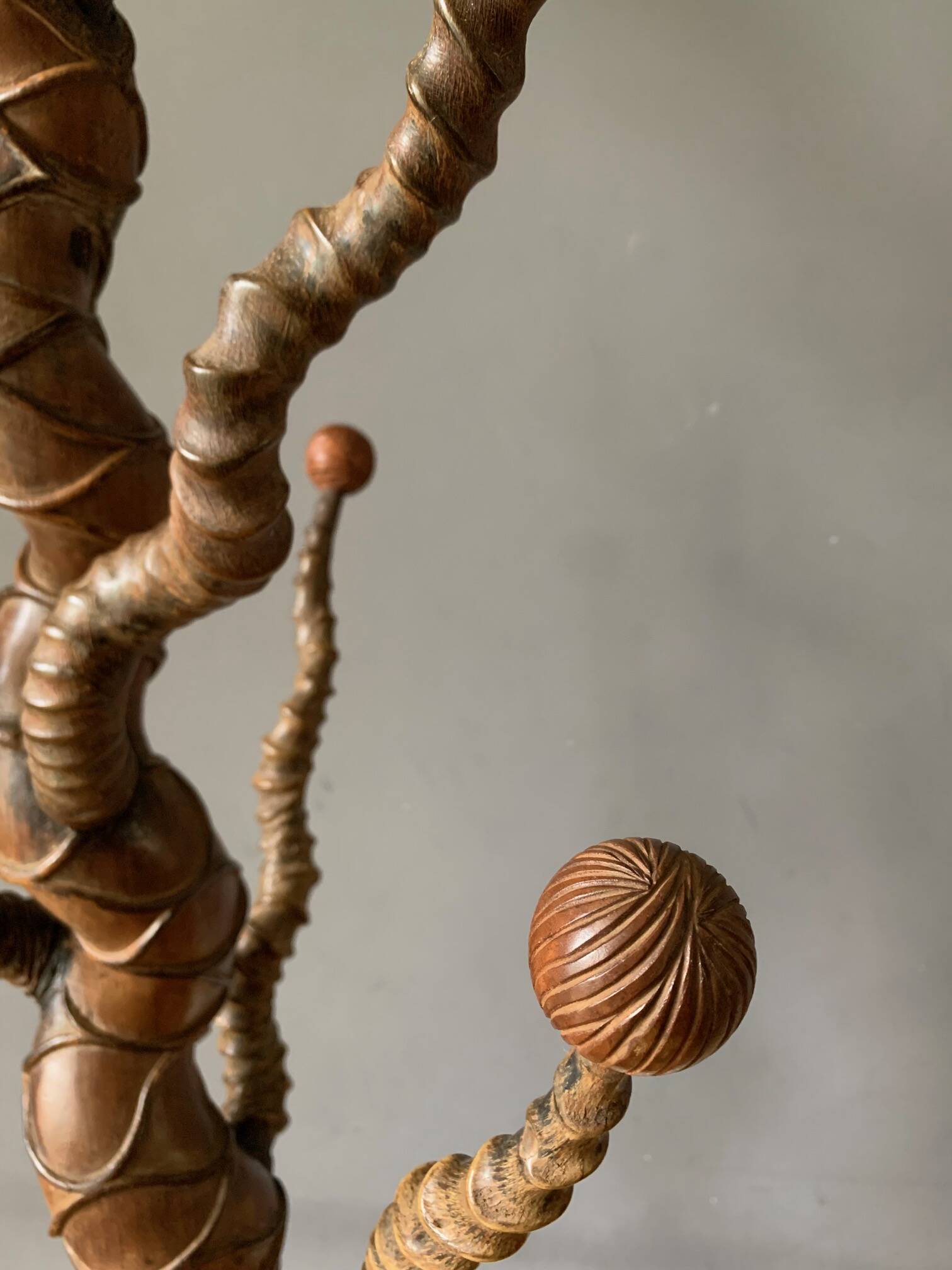 A Remarkable 19th Century Sculptured Rosewood & Buckhorn Hatstand
