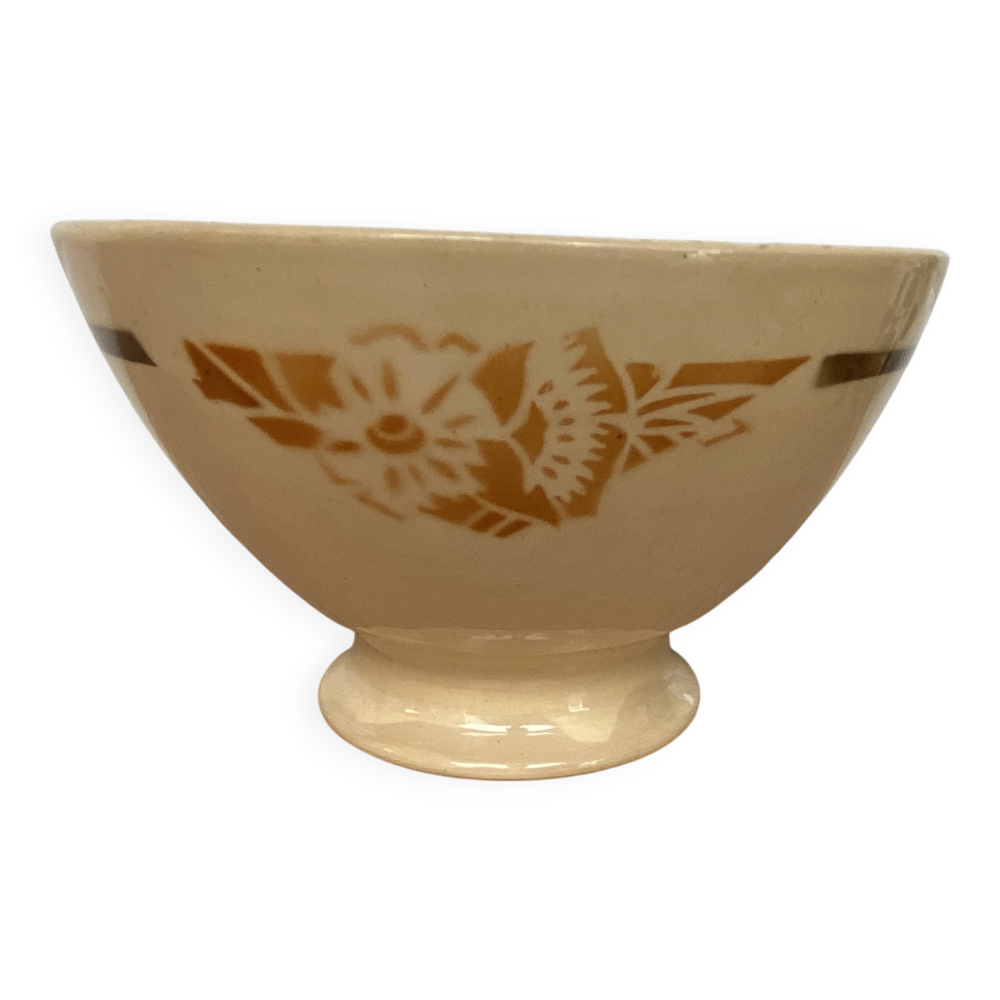 Antique half-porcelain bowl from Badonviller