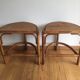 Pair rattan bedsides or couch end
