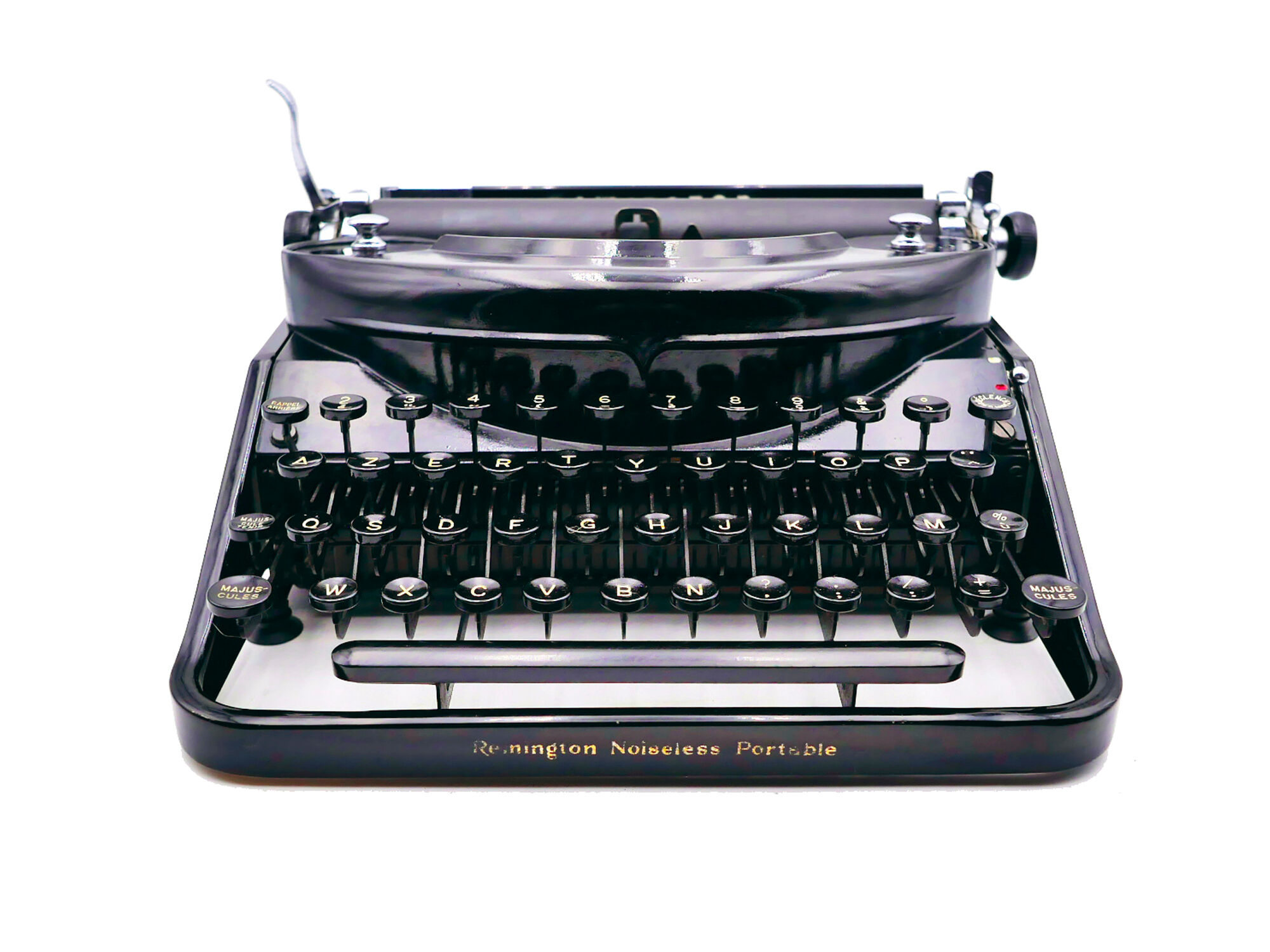 Machine à écrire Remington Noiseless Portable révisée ruban neuf 1932