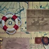 Keybox showcase marine décor - vintage 70's