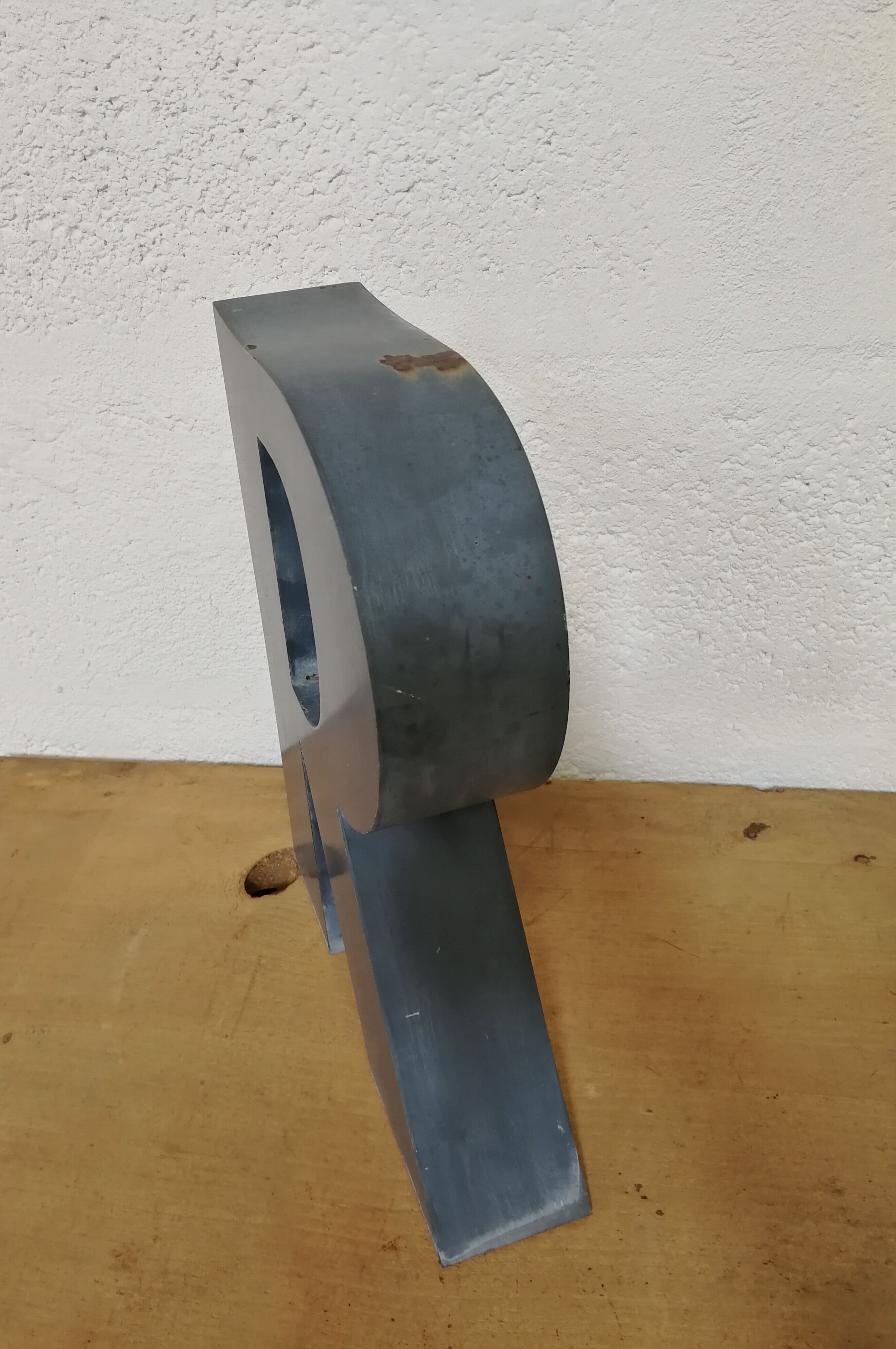 Letter R old embossed and zinc