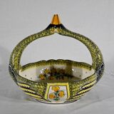 Earthenware basket, Manufacture Henriot Quimper – Mid-twentieth century