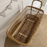 Alsatian wicker cradle, 1950s