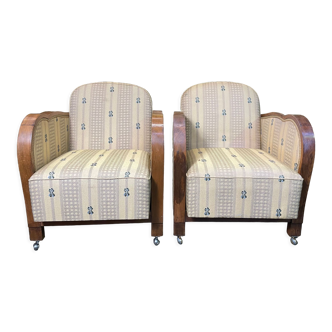 Pair of Club armchairs