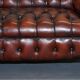 Small Victorian leather Chesterfield sofa