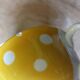 Two Large Yellow Polka Dot Cups Sarreguemines Vintage