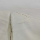 Maralunga 2-seater sofa in white leather by Vico Magistretti for Cassina