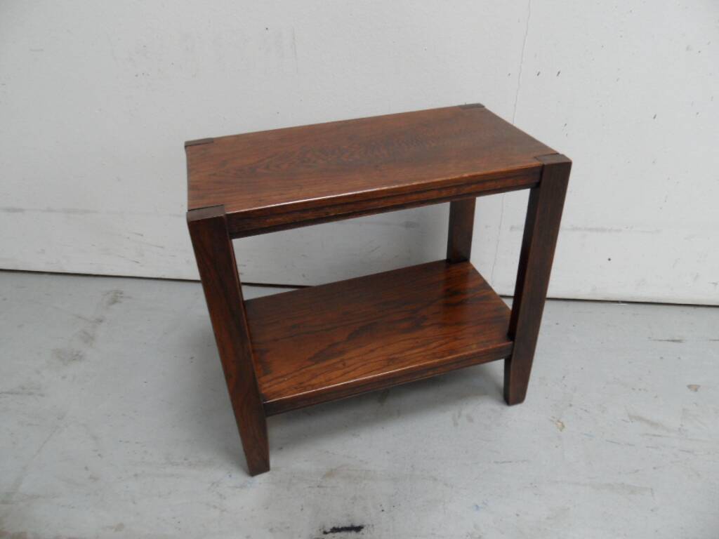 Table d'appoint, console vintage en chêne