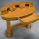 Biedermeier Dressing Table and Armchair from Selva, Italy, Set of 2