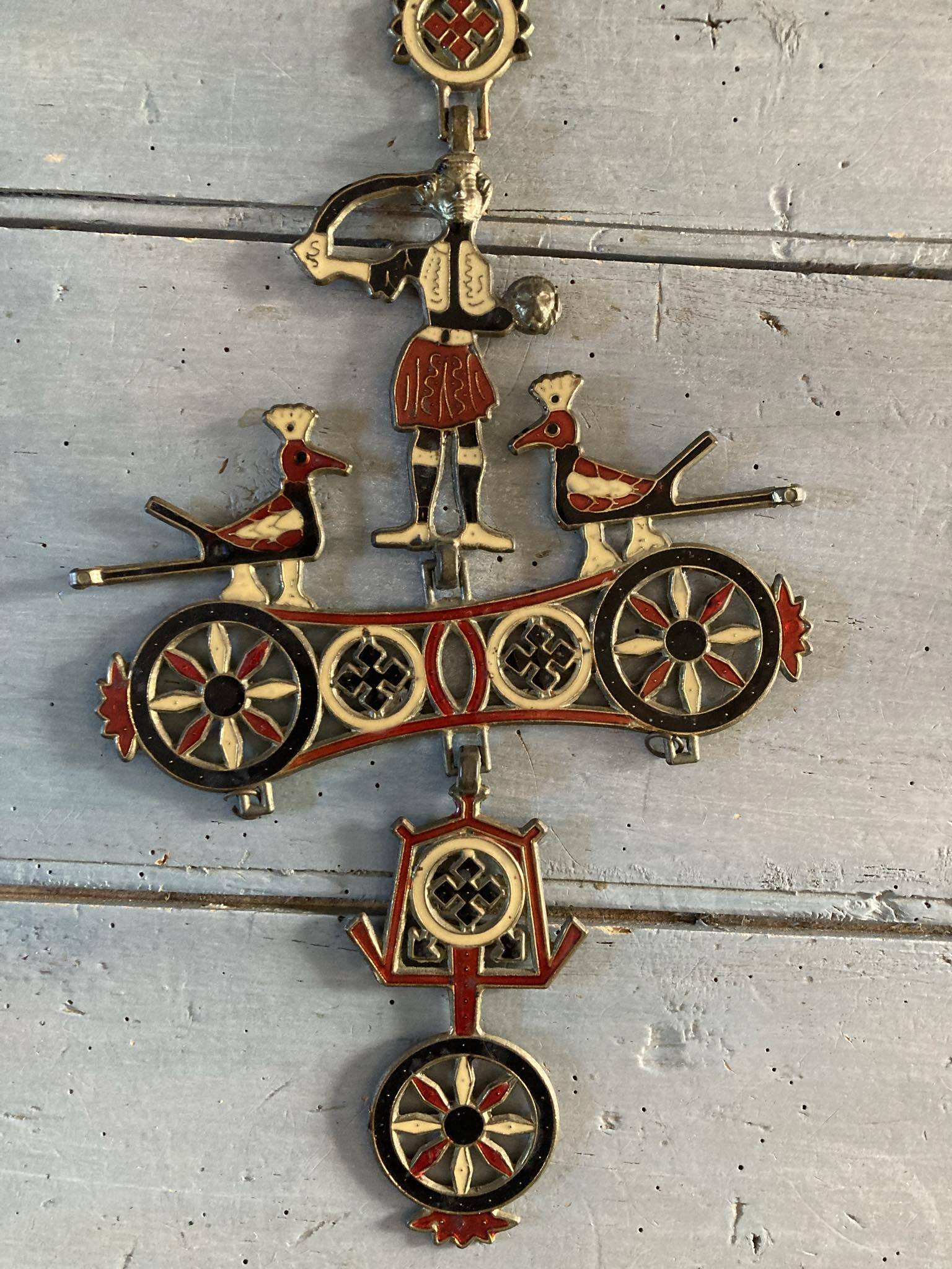 Enameled bronze Byzantine cross