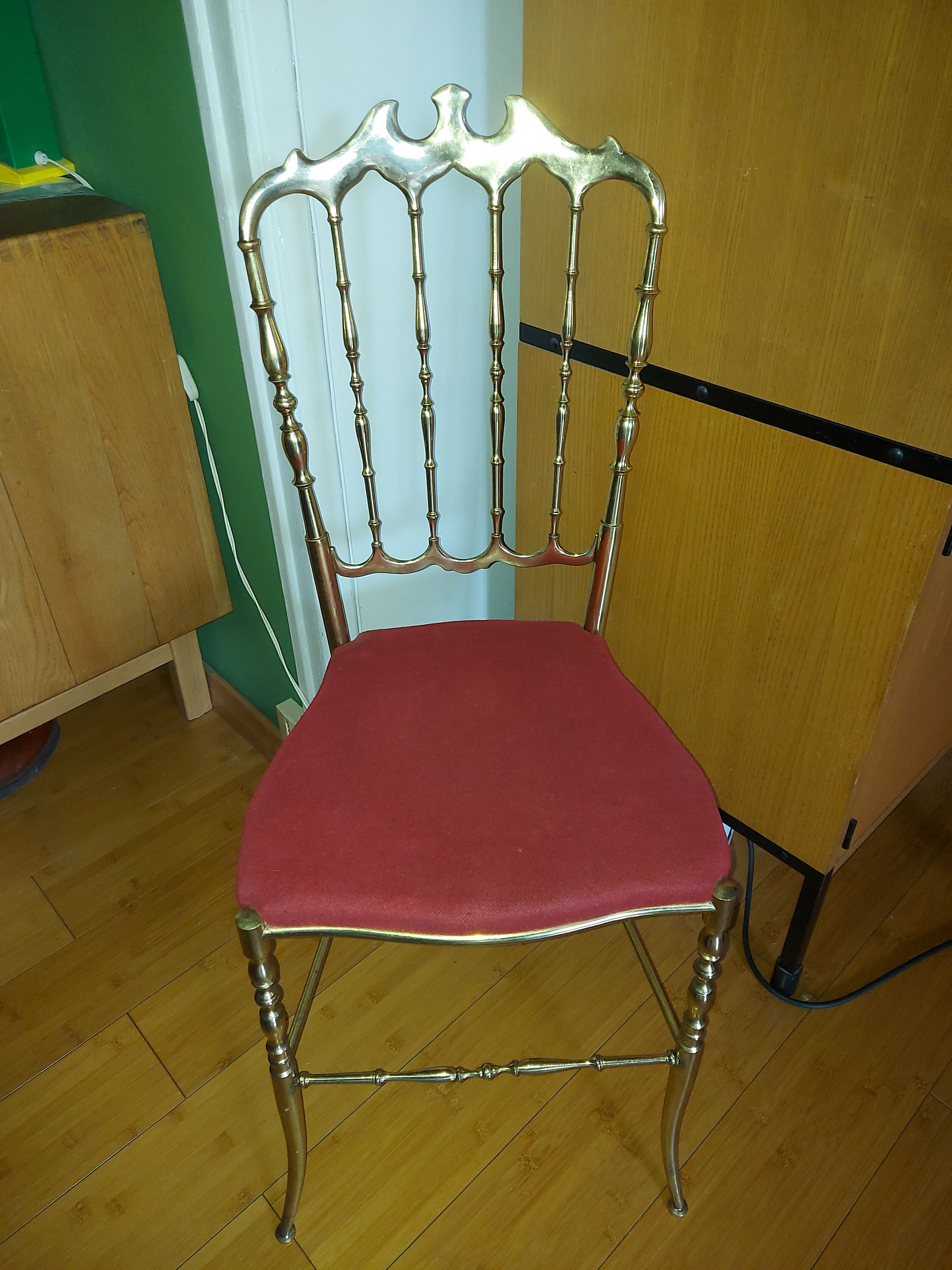Chiavari Italian brass design chair