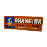 ORANGINA enamelled plate
