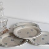 4 plates with earthenware desserts from St Amand