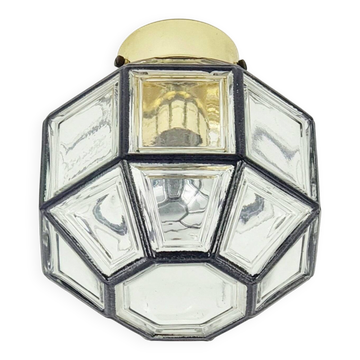 Mid-Century Glass Ceiling Light from Limburg, Germany, 1960s