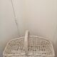 Panier en osier blanc vintage pour fleurs ou autres