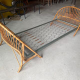 Rattan basket bed