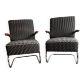 Chaises en acier cantilever K108 (S411) par Kovona, années 1940-50.