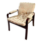 Fauteuil et ottoman tissu Dedar.