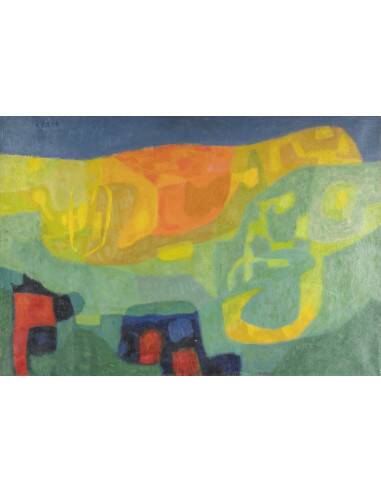 Painting, oil on canvas, by the painter Szasz, early 20th century.