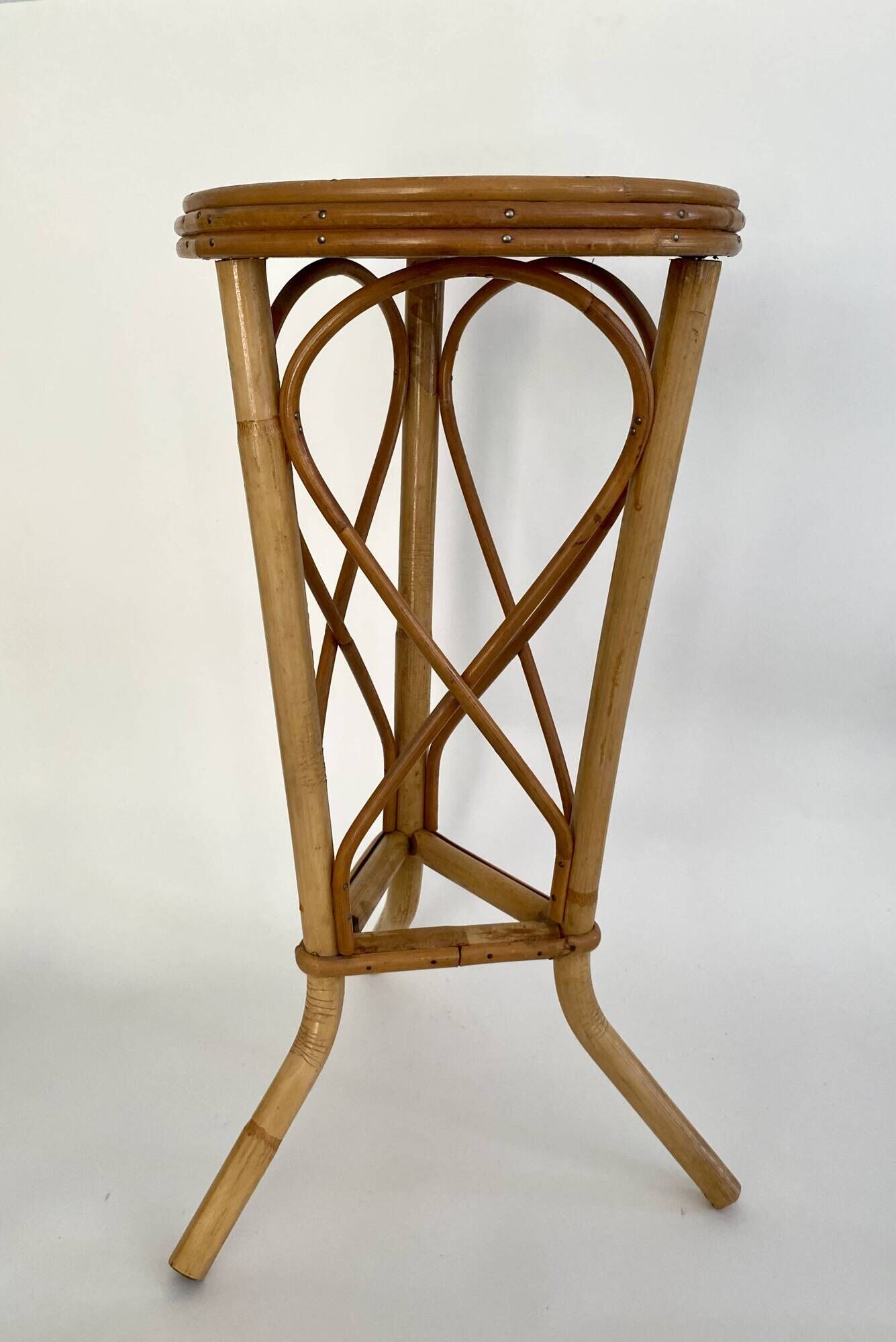 Rattan side table, 1960s