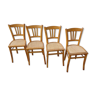 Set of 4 chairs bistro seated light