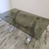 Table basse en verre années 70
