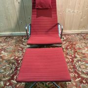 Fauteuil et ottoman Bauhaus de Charles Eames en aluminium