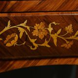 Bedside table in rosewood and palisander, Louis XV style – Late 19th century