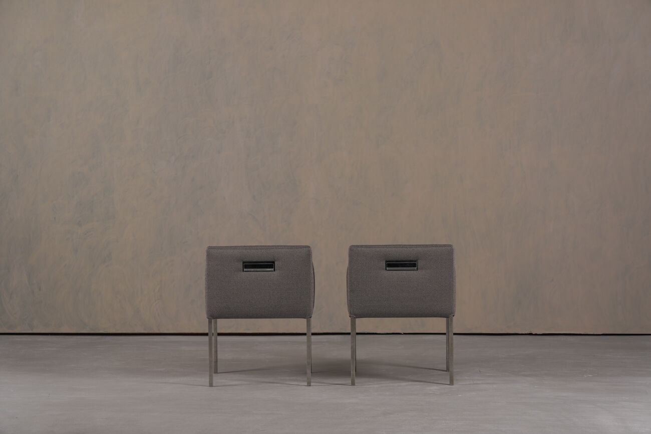 Chaises Ligne Roset en tissu gris, France années 2000, ensemble de 2.