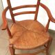 fauteuil rustique début XIXème en noyer blond