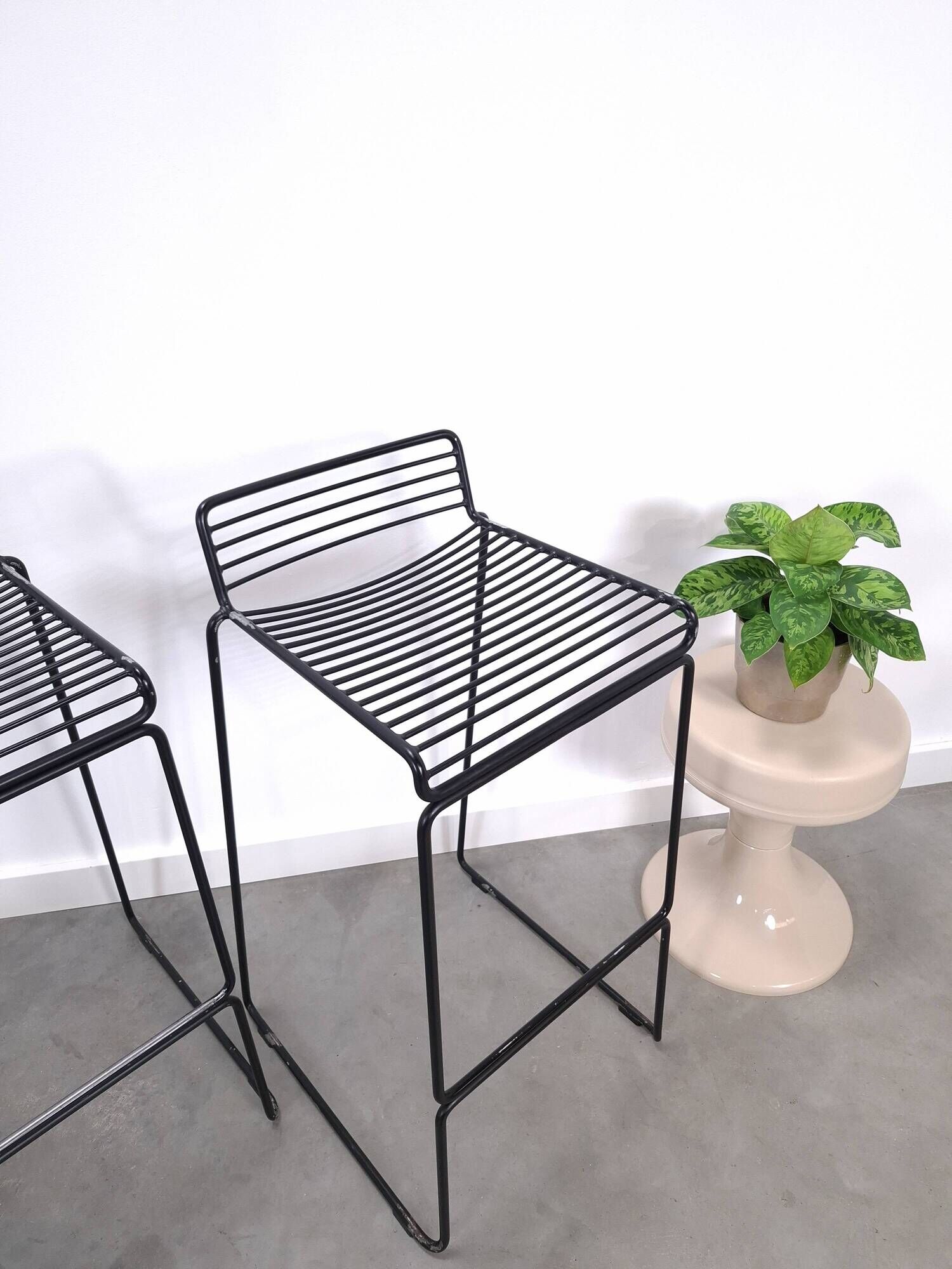 Set 4 x Zwarte HAY barkruk, Hee Welling