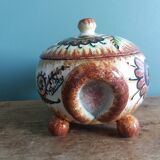 Covered pot workshop Paul Fouillen Quimper signed Maurice Fouillen