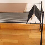 Black metal turntable table