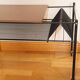 Black metal turntable table