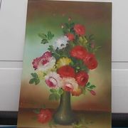 Grand tableau bouquet de fleurs  91,5 x 60,5