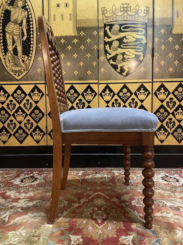 Set of 6 Restoration period "Chapelet" chairs