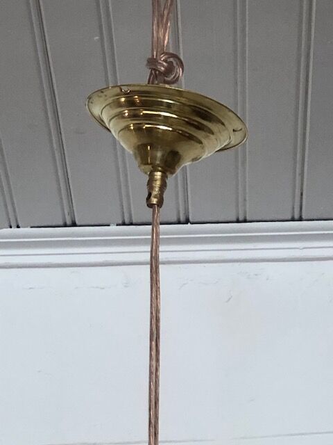 Luminaire in hammered brass sheet