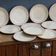 Set of 10 dessert plates, Moulin des Loups, Orchies